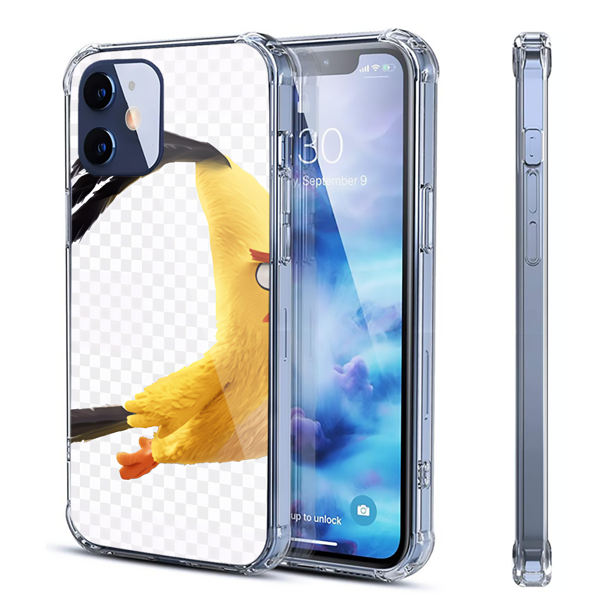 （画像用） Angry Birds アングリーバード 【iPhone 12シリーズ対応】透明スマホケース（クリアソフトケース）